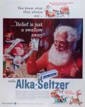 1958 Retro Alka Seltzer Ad ~ Santa & Speedy