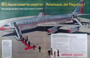 1958 American Airlines Ad ~ First Jet Service in USA