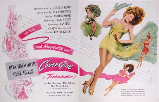 1944 Movie Ad ~ Cover Girl ~ Rita Hayworth