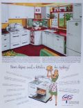1947 New Freedom Gas Kitchen Retro Ad ~ Never Before Such a Kitchen!