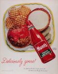 1952 Hunt's Catsup Ad ~ Burger & Waffle Fries