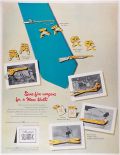 1952 Swank Men's Cufflinks & Tie Clips Ad ~ Hunting & Sports