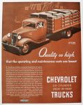 1935 Chevy Truck Ad ~ Stake Truck