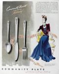 1940 Community Plate Ad ~ Milady Pattern