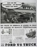 1934 Ford V-8 Truck Ad ~ White Marsh Laundry Truck