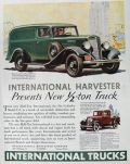 1934 International Harvester Truck Ad ~ Panel Truck