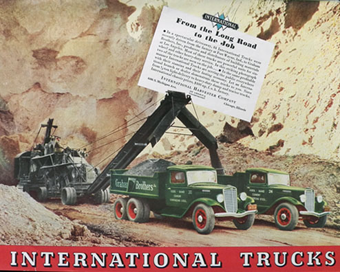 1935 International Harvester Truck Ad ~ Graham Bros ~ Fort Wayne IN