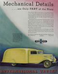 1935 International Harvester Truck Ad ~ Refrigerator Body Truck