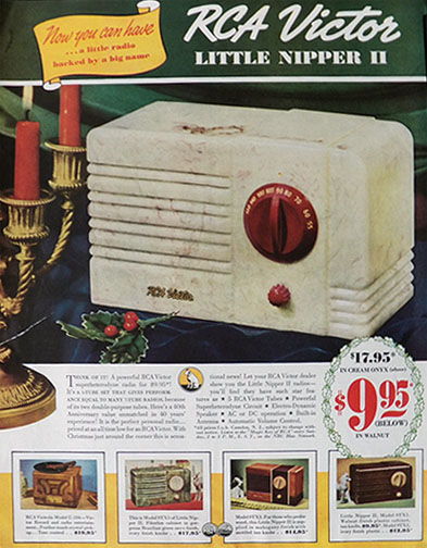 1938 RCA Little Nipper II Bakelite Radio Ad