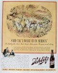 1935 Schlitz Beer Ad ~ Teddy Roosevelt in Africa