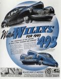 1940 WIllys Speedway Sedan Ad ~ Sensation of the Nation