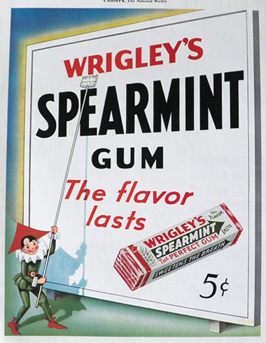 1935 Wrigley's Gum Ad ~ Billboard