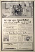 1912 Hoosier Cabinet Ad ~ Save Steps for Her Tired Feet