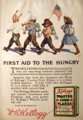 1915 Kellogg's Corn Flakes Ad ~ First Aid to the Hungry