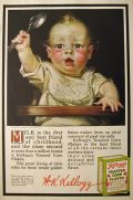 1916 Kellogg's Corn Flakes Ad ~ Baby with Spoon