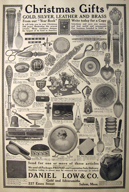 1909 Daniel Low Gold & Silver Gifts Ad