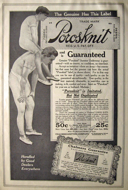 1912 Porosknit Underwear Ad
