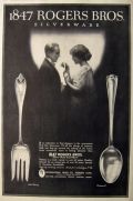 1916 Silverware Ad ~1847 Rogers Bros.~ Old Colony & Cromwell Patterns