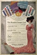 1910 Rogers & Thompson Silks Ad ~ Sample Card