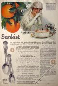 1915 Sunkist Oranges Ad ~ Bride's Cake Recipe