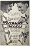 1912 Antique Winslow Ice Skates Ad