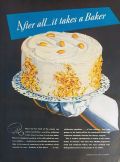 1947 The Craft of Baking Tribute Ad ~ It Takes a Baker