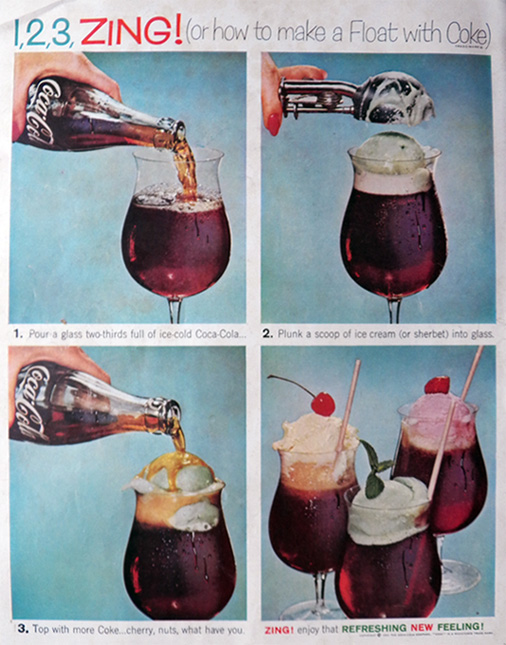 1961 Coca Cola Coke Ad Coke Float, Vintage Coca Cola Ads