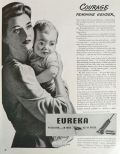 1944 WWII Eureka Vacuum Cleaner Ad ~ Feminine Courage