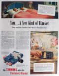 1947 Simmons Electric Blanket Ad ~ A New Kind of Blanket . . . Electric!