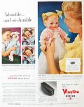 1951 Vinylite Resins Ad ~ Trilby 3-Faced Doll & Bonny Braids