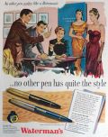 1947 Waterman's Pen Ad ~ New Garland, Corinth
