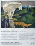 1953 Weyerhaeuser Timber Ad ~ Mountain Goat