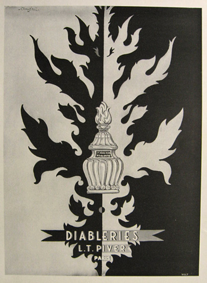 1951 French Vintage Piver Paris Diableries Perfume Ad