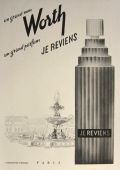 1951 Vintage French Worth Je Reviens Perfume Ad