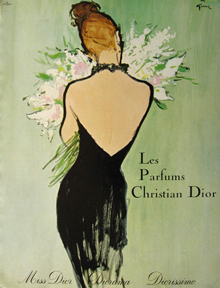 1963 Christian Dior Perfume Ad ~ Rene 