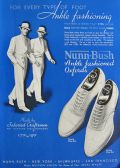 1936 Nunn Bush Men's White Oxford Shoes Ad