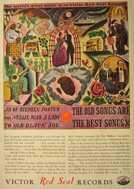 1929 RCA Victor Red Seal Records Ad ~ Stephen Foster ~ Buk Ulreich