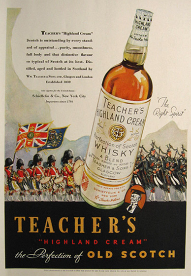 1934 Teacher's Highland Cream Whisky Ad