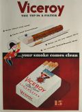 1936 Vintage Viceroy Cigarettes Ad ~ The Tip is a Filter
