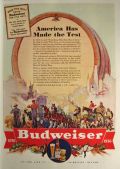1936 Budweiser Beer Ad ~ America Has Made the Test