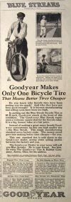 1917 Goodyear Blue Streak Bicycle Tires Ad ~ Frank B. Hoffman
