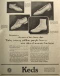1921 US Rubber Co Ad ~ Vintage Keds Shoes