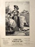 1901 Lifebuoy Royal Soap Ad ~ Victorian Child Peers Through Telescope
