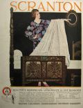 1921 Scranton Lace Bedspread Ad ~ Coles Phillips