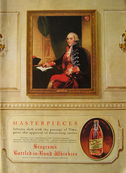 1935 Seagram's Whiskey Ad ~ George Washington by Gilbert Stuart