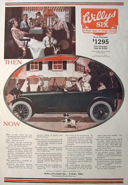 1917 Willys Six Ad ~ Then and Now