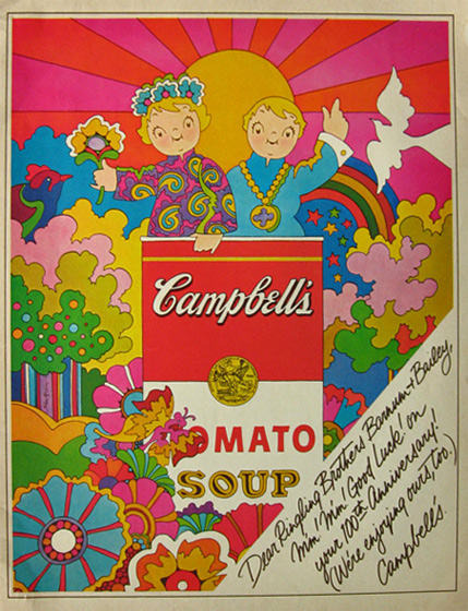 1970 Campbell's Soup Psychedelic Ad ~ John Alcom