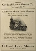 1911 Coldwell Lawn Mower Ad ~ Newburgh, NY