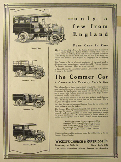 1911 Wyckoff, Church & Partridge Commer Car/Truck Ad