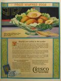 1921 Crisco Shortening Ad ~ Fried Stuffed Eggs